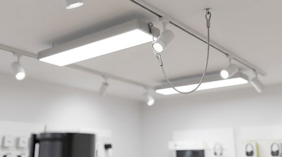 2.5mm Wire Rope Sling Safety Lanyard Loop Eye LED Panel Light Anti-drop Cable