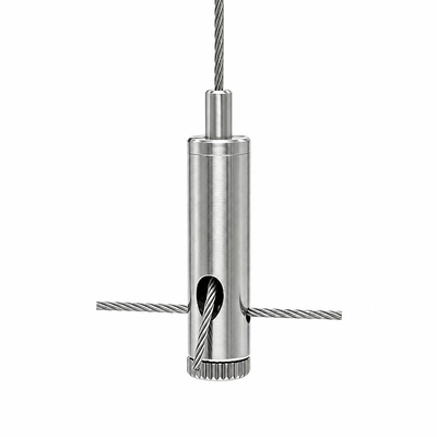 Suspension Cable Gripper M5 Brass Triple Wire Drop Ceiling Mount for Retail Stores