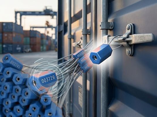 SS-011-500 Hexagonal Aluminum Body Steel Cable Security Seal 500mm Wire Rope Pull Tight Container Door Lock