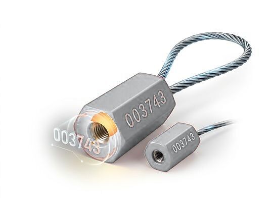 SS-014-600 Stainless Steel 304 Wire Rope Security Seal 600mm Marine Grade Aluminum Body Offshore Container Lock