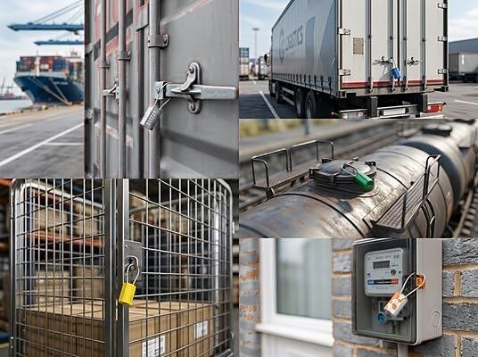 SS-014-600 Stainless Steel 304 Wire Rope Security Seal 600mm Marine Grade Aluminum Body Offshore Container Lock