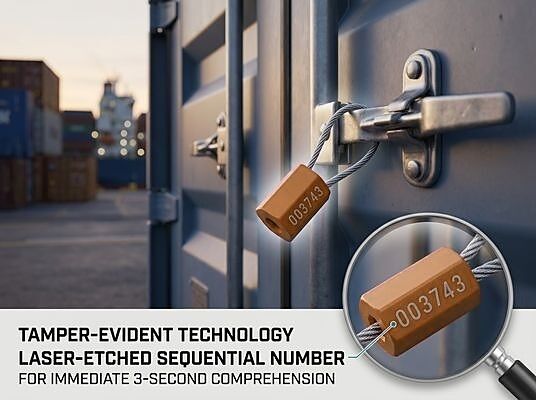 SS-015-1000 Plastic Coated Color Coded Cable Security Seal 1000mm QR Code Traceable Cold Chain Container Lock