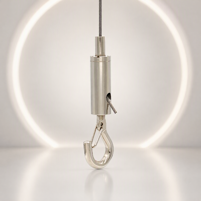 Anti-Rust Brass Hook Gripper Tool-Free Height Adjust Signage Hanging Clip for Retail Ceiling Display