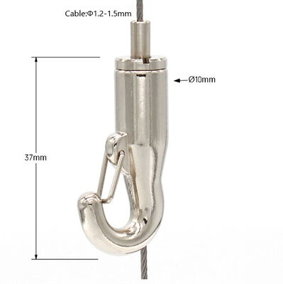 Compact Brass Hook Gripper Safety Latch Custom Plating Store Display Rack Hanging for Retail Chain Store