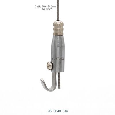 Brass Hook Cable Gripper Safety Lock Gate Anti-Drop Suspension for LED Pendant Lighting Projects