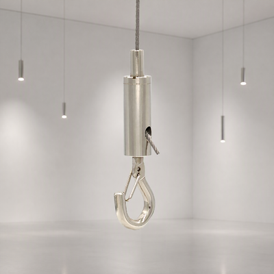Corrosion Resistant Nickel Plated Brass Hook Gripper Indoor Lighting Project Suspension for Ceiling Installation