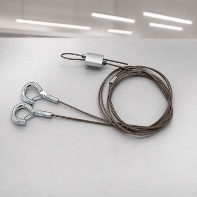 Tool Free Adjustable HVAC Hanging Kit 1.5mm Steel Cable Push Pin Lock Reusable Gripper